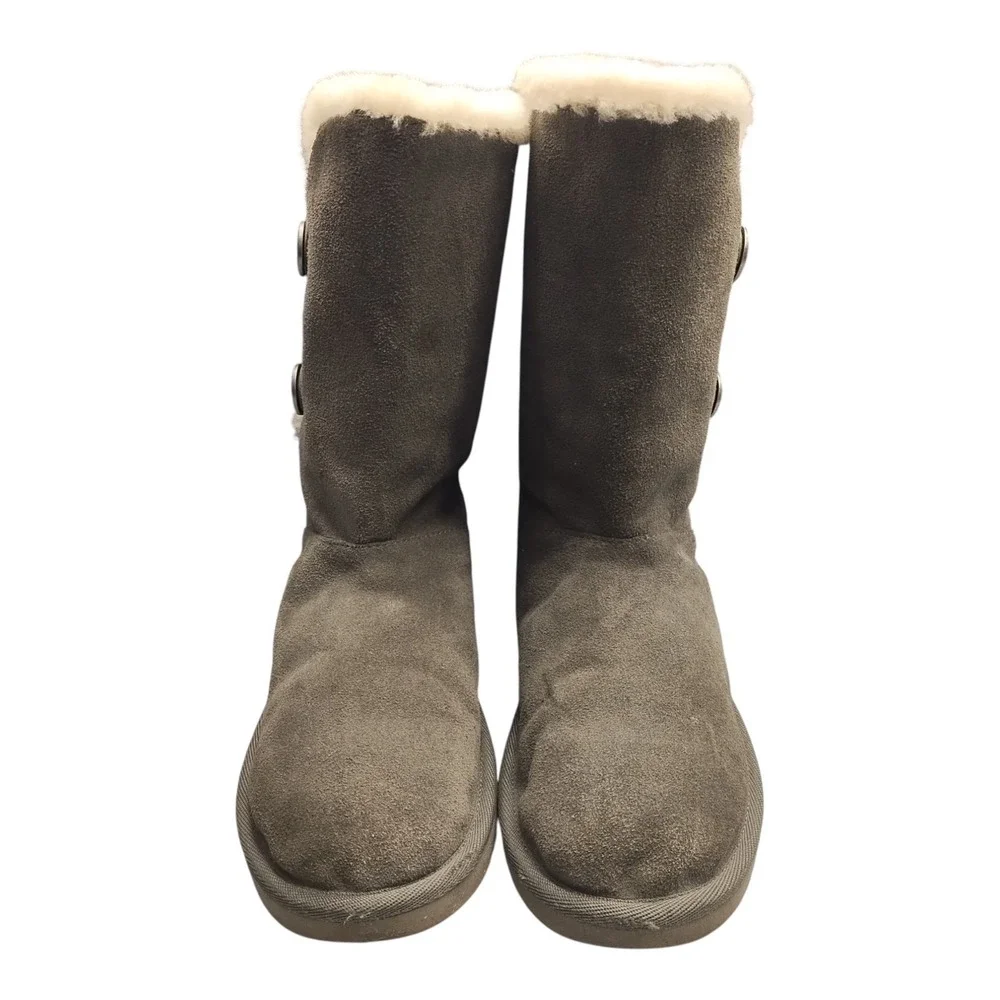 Koolaburra By UGG Kinslei Winter Boots Womens US Size 7 Gray Side Button 1096409